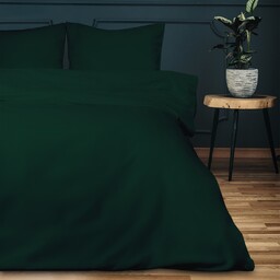 Darymex Pościel satynowa 140x200 zielona butelkowa 036