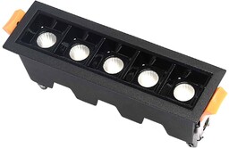Lampa liniowa LED wpuszczana podtynkowa 10W 4000K czarna