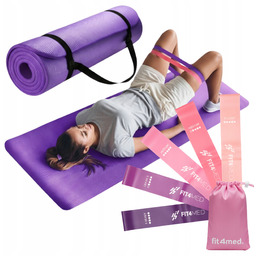 Mata treningowa i Gumy oporowe hip bandy 5szt