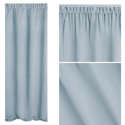 Zasłona 140 x 270 Blackout Taśma Hold Błękitny