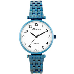 ZEGAREK DAMSKI ALBATROSS Glamour ABBB97 (za537d) blue/white