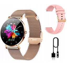 Smartwatch damski Manta Alexa Złoty Set SWU501GD