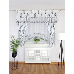 Firana Gotowa Czarne Pióra Firanki Z Haftem