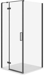 CERSANIT Kabina prysznicowa JOTA lewa czarna 80x80