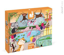 Puzzle sensoryczne 20 elementów Wycieczka do zoo Janod