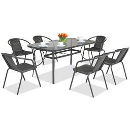 Metalowe meble ogrodowe Modena/Bergamo dla 6 osób Garden