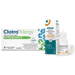 Zestaw ZABAK 0,25 mg/ml Krople do oczu