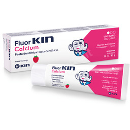 KIN FluorKIN Calcium przeciwpróchnicza truskawkowa pasta dla dzieci