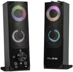 Zestaw dwóch głośników komputerowych Bluetooth moduł 2IN1 LED