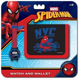DIAKAKIS Zegarek cyfrowy + Portfel Spider-Man 508698
