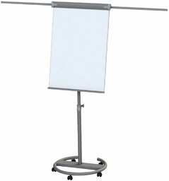 Flipchart mobilny suchościeralny magnetyczny TERRA, 68x105cm z ramionami