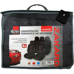 Pokrowce na siedzenia ŻAKARD grafitowe 4Car