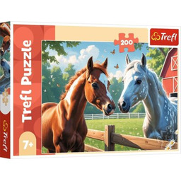 TREFL Puzzle Konie na polanie 13328 (200 elementów)
