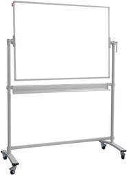 Tablica obrotowo-jezdna, dwustronna, suchościeralna magnetyczna biała, rama aluminiowa,