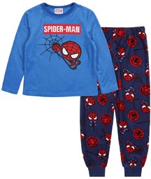 Marvel Spider-Man Piżama Chłopięca Długi Rękaw Niebieska Granatowa,