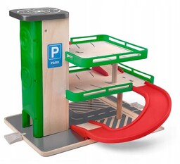 Woodyland Garaż Drewniany Z Autkami Siku Parking 3
