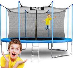 Trampolina ogrodowa, siatka wewnętrzna i drabinka, 15ft, 465