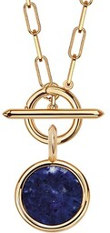 Zawieszka srebrna pozłacana z lapis lazuli - Medaliony
