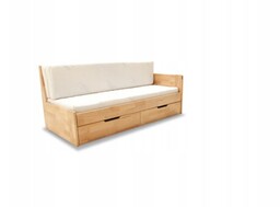 Łóżko rozsuwane z szufladami Duo B drewniane