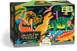 Mudpuppy Puzzle świecące w ciemności Park dinozaurów 100