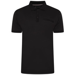 Duża Koszulka Męska Polo Czarna KAM