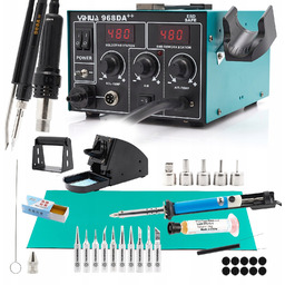 Stacja Lutownicza Rozlutownica Yihua 968DA++ Zestaw Akcesoriów Mata