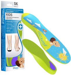DZIECIĘCE WKŁADKI ORTOPEDYCZNE -KOŚLAWOŚĆ I PŁASKOSTOPIA KIDS SOFT