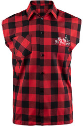 koszula męska AMENOMEN - NUN 2 (OMEN066KBR_KRAT) bezrękawnik-M