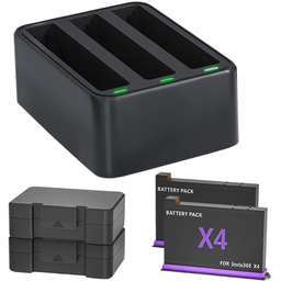 INSTA360 X4 Zamienna Ładowarka Baterii Z 2 Akumulator