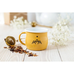 Pakamera Emaliowany Kubek Górski żółty