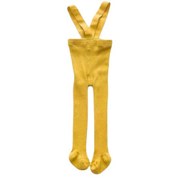 Niemowlęce rajtuzy rajstopy na szelkach Musztardowy M 6-12mcy