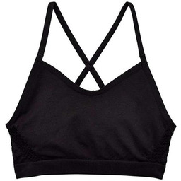 Nike dziewczęcy bezszwowy suchy biustonosz czarny/biały XL