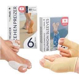 Separator palców i opaska na haluksy zestaw korektor