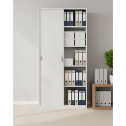 Biurowa szafa metalowa z przesuwnymi drzwiami na klucz