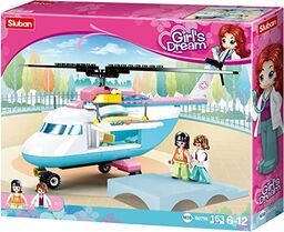 Sluban- Dziewczyny Dream-Helikopter 163pcs, M38-B0798, Wielokolorowy