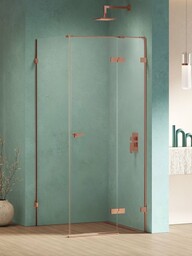 Miedziana kabina prysznicowa 120x80 prawa EXK-6425 Eventa Copper