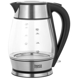 TEESA Czajnik elektryczny, szklany + inox, 2000 W,
