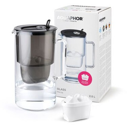 Dzbanek filtrujący Glass 2,5 lz wkładem Maxfor+Mg czarny