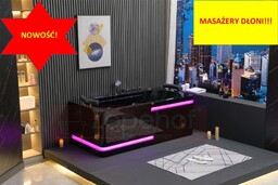 Czarna Wanna z hydromasażem EB-869 prostokątna 180cmx88cmx65cm MASAŻ