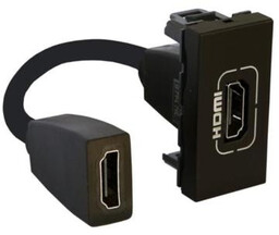 MOSAIC Gniazdo HDMI preterminowane 1 moduł mat CZARNY