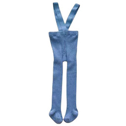 Niemowlęce rajtuzy rajstopy na szelkach Niebieskie S 0-6mcy