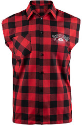 koszula męska AMENOMEN - NO CONTROL (OMEN167KBR_KRAT) bezrękawnik-L