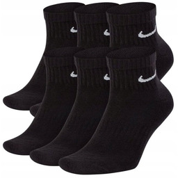 NIKE SKARPETY KRÓTKIE 42-46 CZARNE 6 PAR