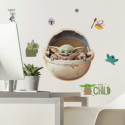RoomMates RMK4655SCS Mandalorian Baby Yoda Grogu malowane naklejki