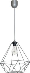 Lampa wisząca BASKET, szara, 1x60W E27, MLP7216