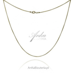ankabizuteria.pl Łańcuszek srebrny pozłacany włoska kosteczka