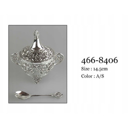 Srebrna cukiernica łyżeczka metalowa platerowana