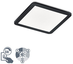 Trio Leuchten Kwadratowa lampa sufitowa czarna 30 cm