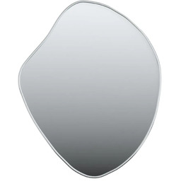 Elior Srebrne wiszące lustro asymetryczne 60x50 cm B1-N62