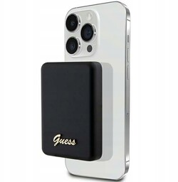 Powerbank indukcyjny 15W Guess MagSafe 5000mAh Czarny
